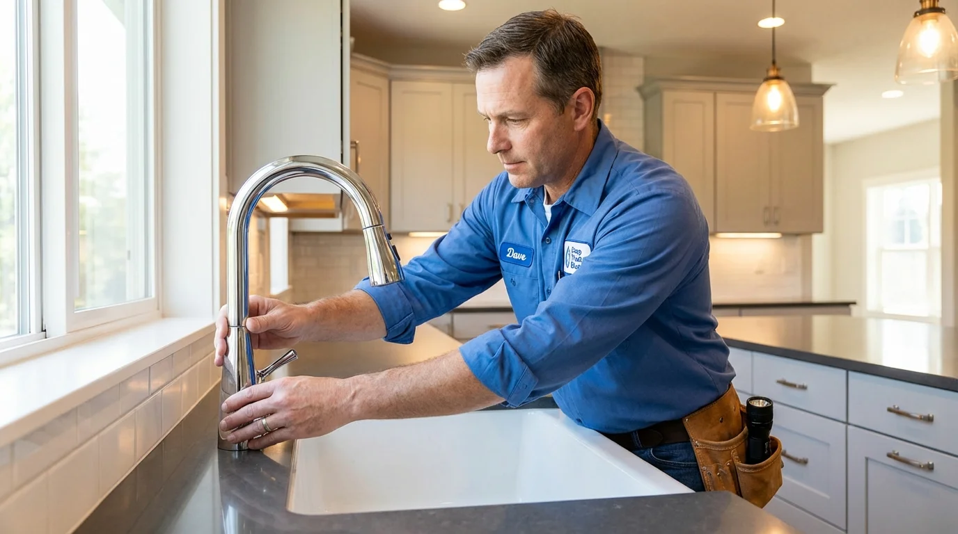 Kitchen faucet installation by Johns Plumbing LLC in Milpitas
